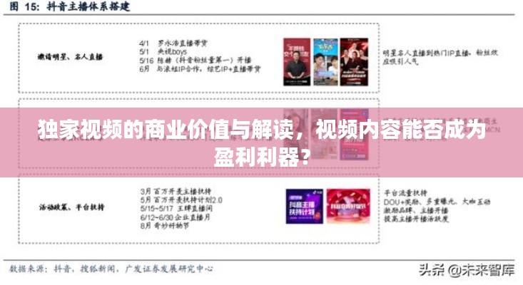 独家视频的商业价值与解读,视频内容能否成为盈利利器?