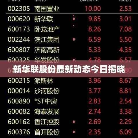 新华联股份最新动态今日揭晓